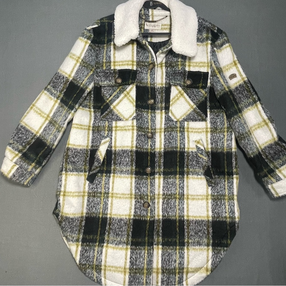 Koolaburra by UGG Plaid Sherpa Collar Shacket Jacket XL